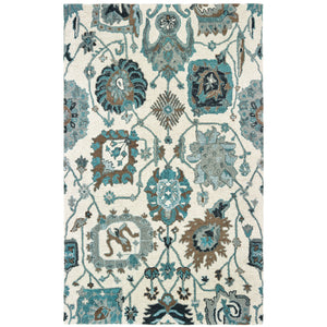 Zahra 75503 Ivory/Blue 10' x 13' Rug