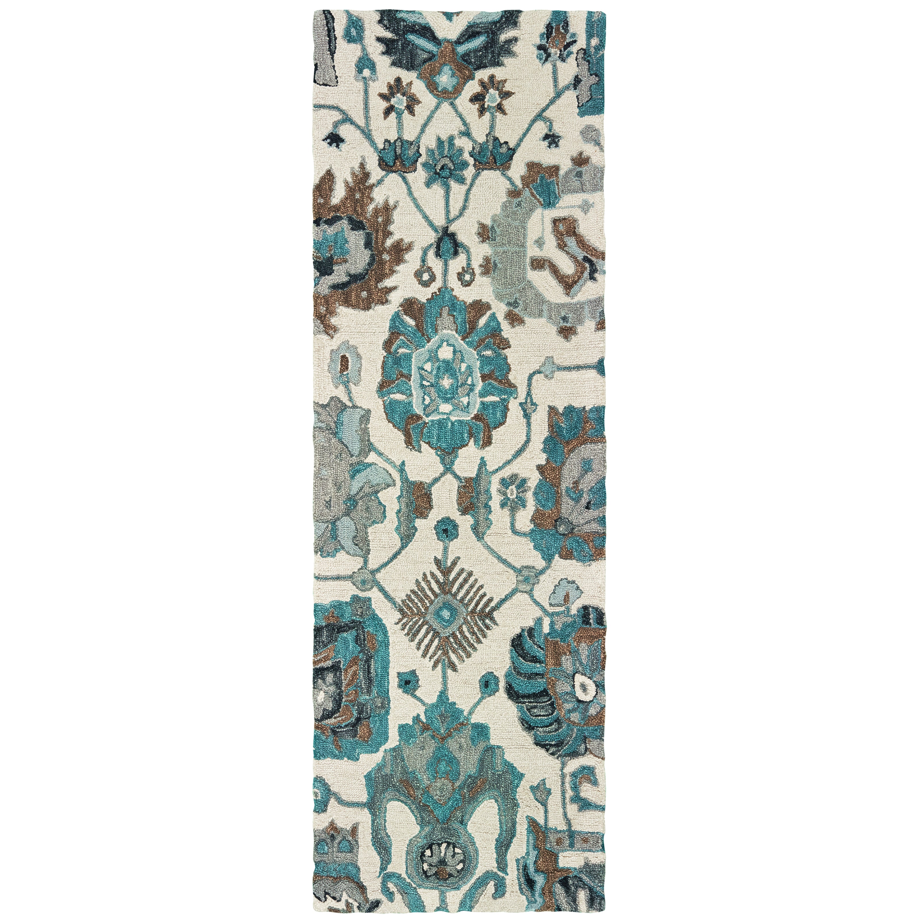 Zahra 75503 Ivory/Blue 10' x 13' Rug