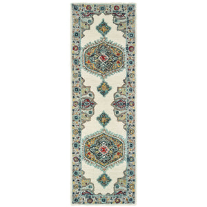 Zahra 75505 Ivory/Grey 3'6" x 5'6" Rug