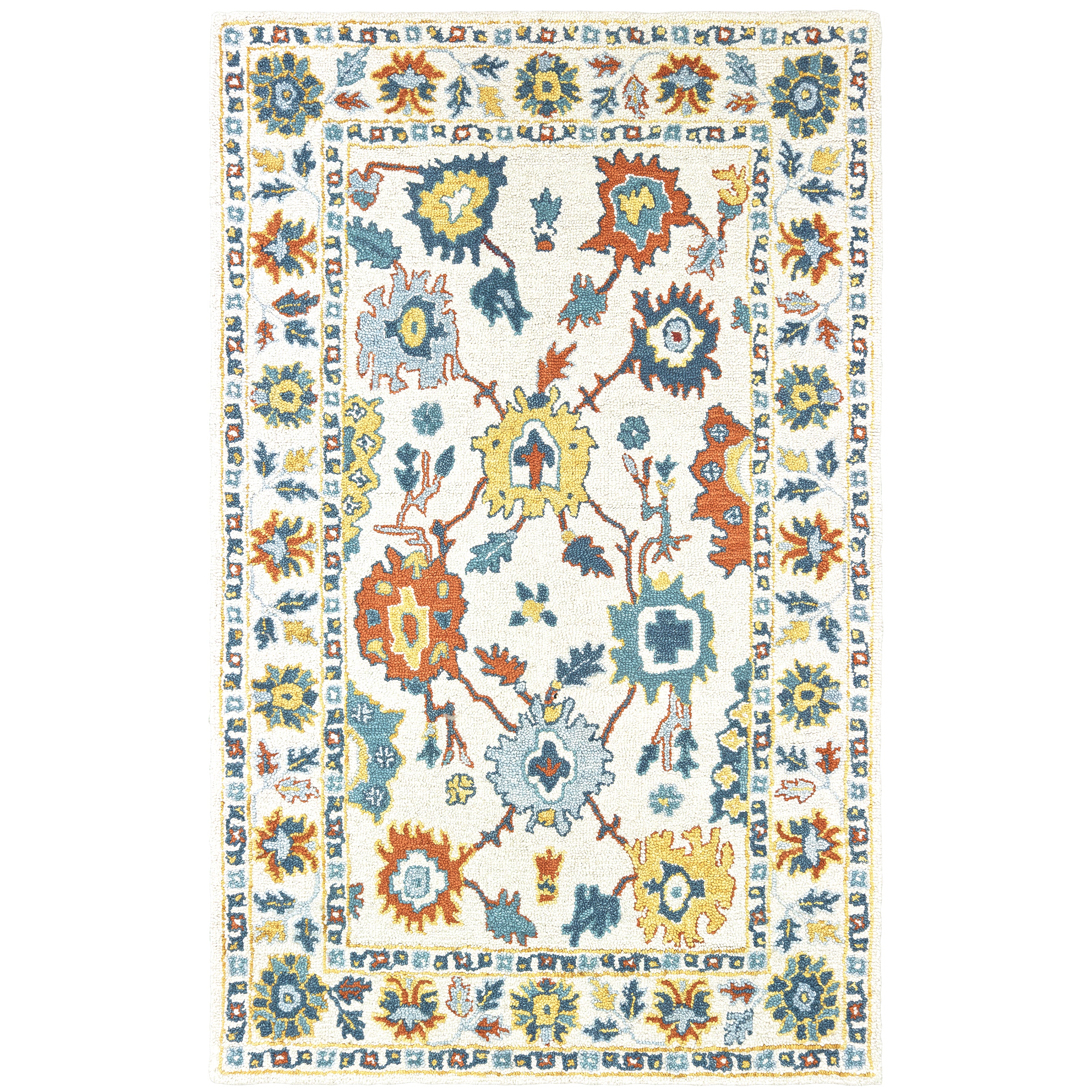 Zahra 75507 Ivory/Gold 3'6" x 5'6" Rug